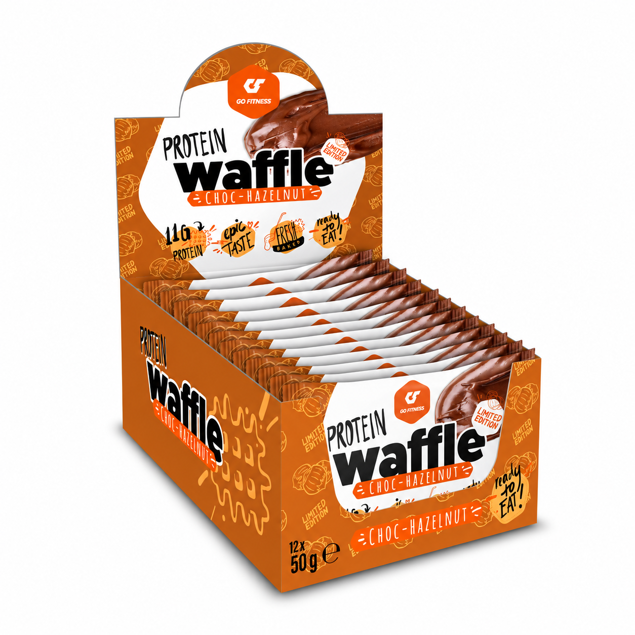 12 pack Protein Waffle Hazelnut